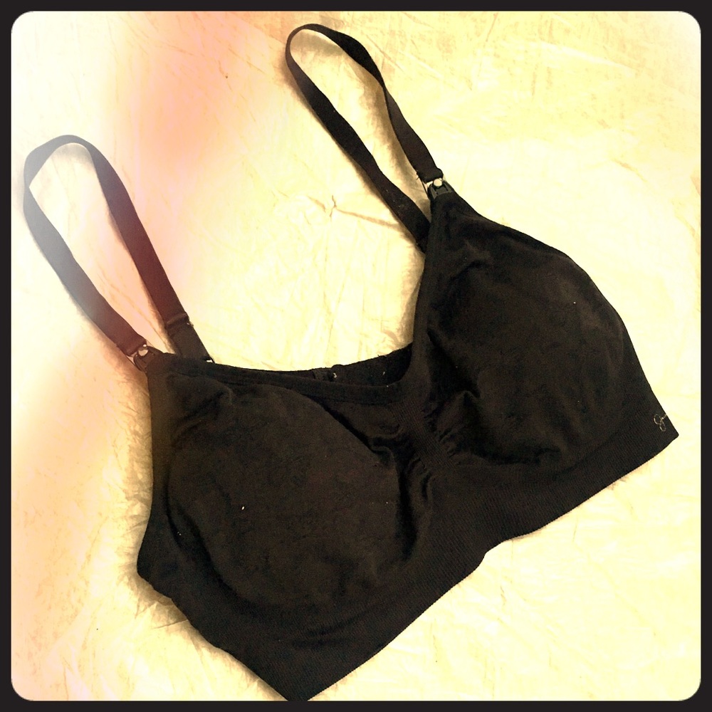 JESSICA SIMPSON black nursing bra breastfeeding🤱